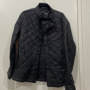 Nixon jacket men medium black snap close outdoor quilted coat